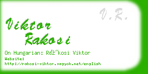 viktor rakosi business card